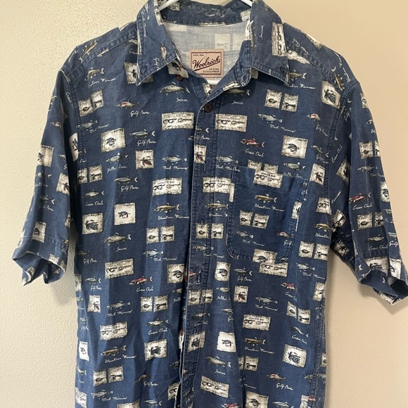 Vintage fishing lure button down shirt - Picture 1 of 4